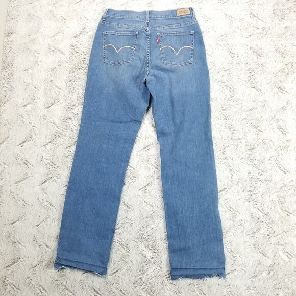 Levis Jeans Womens Size 10 M Blue 512 Straight Leg Perfectly Slimming Dark Wash - Picture 3 of 13